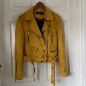 Zara Faux Suede Moto Jacket